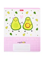 Тетрадь в клетку Hatber, "Веселые Авокадики", 12 листов, в ассортименте