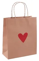 Пакет А5 26*22*10 "Сердечко" крафт
