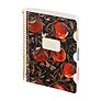 Книга для записей А5 200л кл./лин. "FLORA.Гранат" с разделителями, спираль, Bruno Visconti