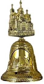 Колокольчик с фигуркой  "Спас-на-Крови" цвет золото