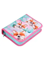 Пенал 1отд. "Чудо-Корги" 20*14, с 2-мя откид. планками