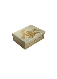Коробка подарочная "Golden tracery" 18*12*5.5 прямоугольная, гологр.тиснение, картон, Вейксинг