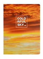 Записная книжка А6 24 листов клетка "Colorful sky"
