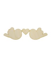 Фигурка для декупажа Птички с сердцем-1 (151698) (200х60мм) (игрушка из дерева) (упаковка)