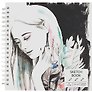 Скетчбук 165*165 50л "SKETCHBOOK. Girl power" белый офсет, нелинованн., 100г/м2, тв.обложка, евроспираль