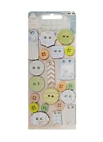 Чипборд & пуговицы Цветочное кружево (CHP-06) (21шт.) (Рукоделие) (упаковка)