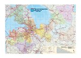 Карта настенная. Ленинградская область. Масштаб 1:450 000