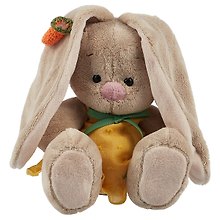 Игрушка мягкая Budi Basa, Зайка Ми в желтом сарафане с морковой (малыш), 13см
