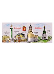 Магнит закатной панорама «Красноярск» 12 х 5 см    3795630