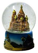 Сувенир АКМ Сноубол СПб h=9см "Спас-на-Крови" красн. основ. 097R-65-01