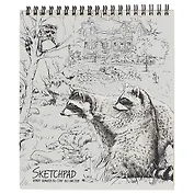 Скетчбук «Еноты», крафт-бумага, 40 листов, 17 х 20 см