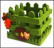 Корзина войлочная Ежик квадратная (002540)
