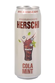 Напиток газированный HERSCHI Cola со вкусом Мятной Колы, 450 мл (ж/б)