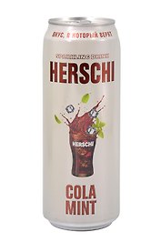 Напиток газированный HERSCHI Cola со вкусом Мятной Колы, 450 мл (ж/б)