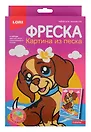 Фреска. Картина из песка "Собачка"