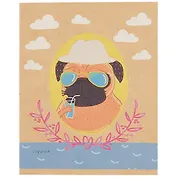 Тетрадь в клетку Listoff, "Приключение мопса", 48 листов, в ассортименте