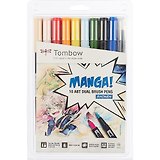Брашпен Tombow ABT Manga Set Shonen 2 в 1, 10 штук