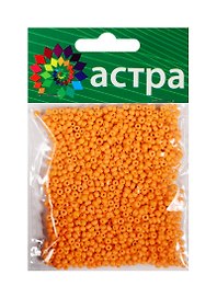 Набор д/творчества АСТРА Бисер 11/0 20гр 50 оранжевый/непрозрачный