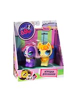 Набор для купания Pet Shop ПВХ (2шт) (1R-BOX) (Играем вместе) (пищалка) (в ассорт.) (0,6+) (дисплей) (в кор. 4х12 наб.)