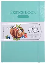 Скетчбук А5 50л "Bristol Touch" мятный, для графики и маркеров, 180г/м2