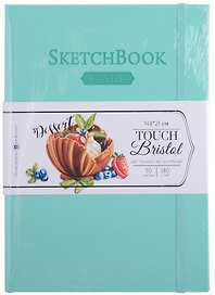 Скетчбук А5 50л "Bristol Touch" мятный, для графики и маркеров, 180г/м2