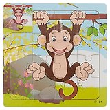 Развивающие рамки Обезьяна, 15*15см, дерево
