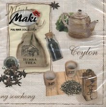 Салфетки Maki бум. сервировочные Чай (SLOG006501) (33х33) (20шт) (3сл)