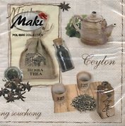 Салфетки Maki бум. сервировочные Чай (SLOG006501) (33х33) (20шт) (3сл)