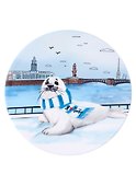 Подставка под кружку СПб Нерпа (керамика) (11 см) (ПВХ бокс) (12-07671-Nerpa) - 0