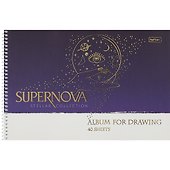 Альбом для рисования «Supernova» Hatber А4, 40 листов, спираль, в ассортименте - 0