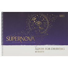 Альбом для рисования «Supernova» Hatber А4, 40 листов, спираль, в ассортименте