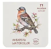 Планшет для акварели 150*150 20л "Зяблик" белый, 200г/м2, 100%хлопок