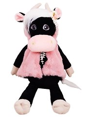 Мягкая Игрушка Maxitoys Luxury, Коровка Даша в Меховой Накидке, 23см