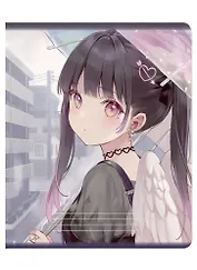 Тетрадь в клетку Эксмо, "Аниме. Девушка с крыльями под зонтиком", 48 листов