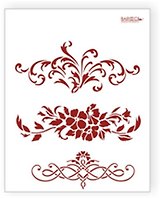 Трафарет пластиковый многоразовый Прованс Росчерк (20х25) (Л-044)