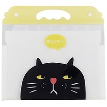 Папка -портфель пластиковый «Meow» А4, 8 отделений, с вырубной ручкой, в индивидуальной упаковке, в ассортименте