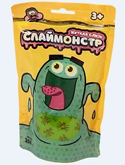 Игрушки в наборе, ТМ Слаймонстр, желтый + фигурки насекомых, 200 гр.