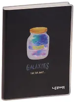 Записная книжка А6 80л кл. "Bottle of galaxy" карт.обл., с ПВХ-обложкой, тонир.внутр.блок, LENWA