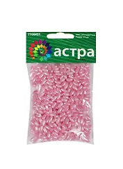 Бусины пластиковые (G20) (7708436) (3х6мм) (25гр.) (розовые) (упаковка)