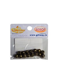 Фурнитура металл бусина Афродита золото (00009408) (15шт) (8х7мм) (10г) (упаковка)