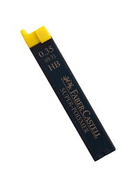 Грифели для механических карандашей Faber-Castell "Super-Polymer", 12шт., 0,35мм, HB