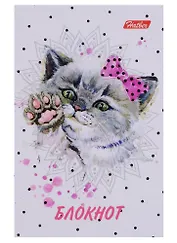 Блокнот А7 48 листов клетка "Модные мордочки"