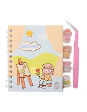 Набор декоративных наклеек в блокноте 12 листов в комплекте с пинцетом размер 90х110 мм Артикул 72282