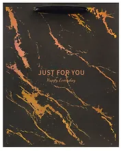 Пакет А4 32*26*12,5 "Black Marble" нейтр. бум.мат