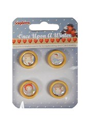 Пуговички деревянные «Однажды Зимой», 4 штуки, ScrapBerry's