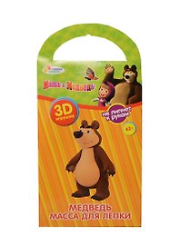 Набор Масса для лепки Маша и Медведь 3D игрушка Медведь (T16-MM2) (177553) (42г.) (Играем вместе) (в кор. 6х12шт)