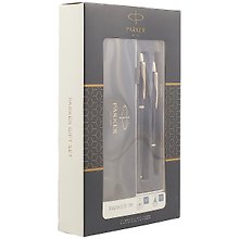 Подарочный набор Parker, IM Black GT, ручка шариковая синяя и ручка перьевая