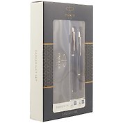 Подарочный набор Parker, IM Black GT, ручка шариковая синяя и ручка перьевая