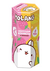 MOLANG Жевательные конфеты с начинкой (клубника, манго), 14г