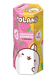 MOLANG Жевательные конфеты с начинкой (клубника, манго), 14г